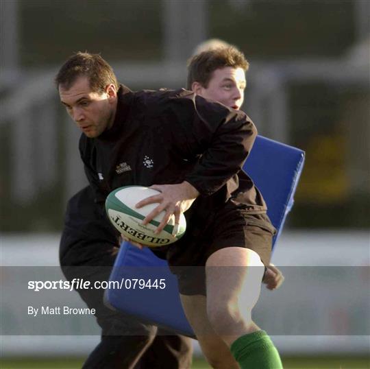 Ireland Rugby Squad Training and Press Conference