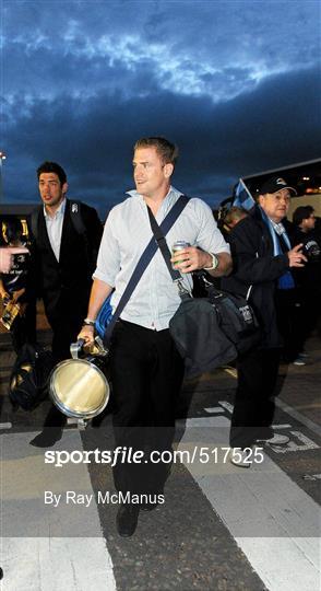 Leinster Rugby Squad depart Cardiff after Heineken Cup Final