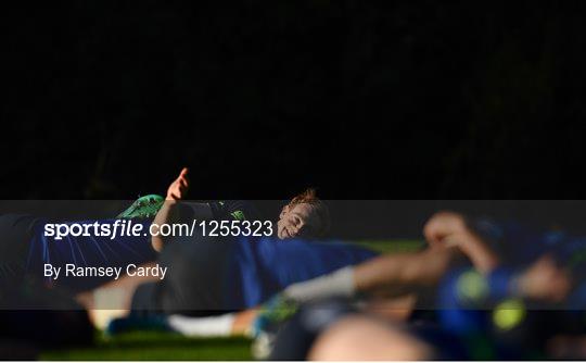 Leinster Rugby Squad Training and Press Conference