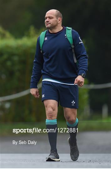 Ireland Rugby Squad Training and Press Conference