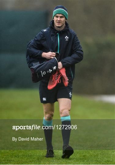 Ireland Rugby Squad Training and Press Conference