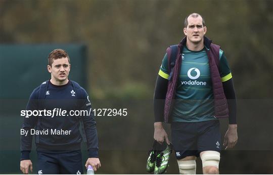 Ireland Rugby Squad Training and Press Conference