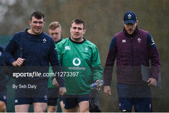 Ireland Rugby Squad Training and Press Conference