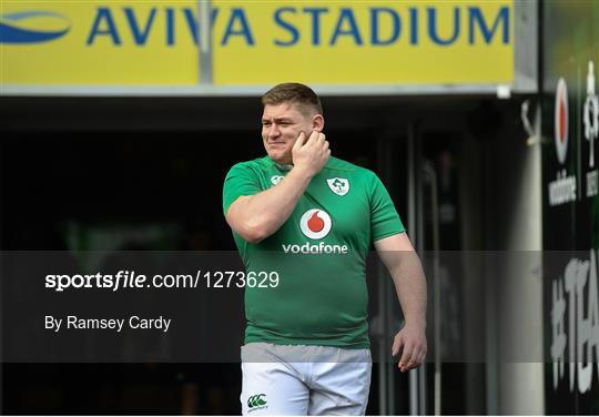 Ireland Rugby Squad Captain's Run and Press Conference