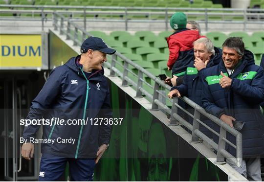 Ireland Rugby Squad Captain's Run and Press Conference