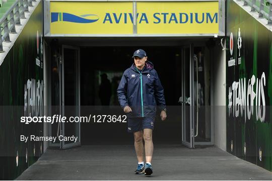 Ireland Rugby Squad Captain's Run and Press Conference