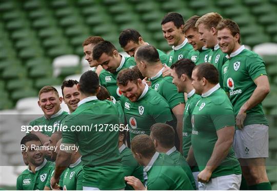 Ireland Rugby Squad Captain's Run and Press Conference