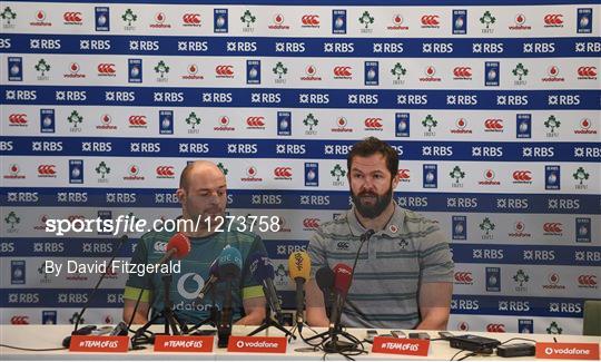 Ireland Rugby Squad Captain's Run and Press Conference