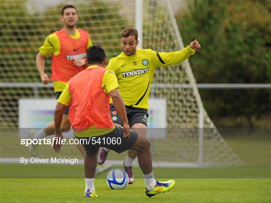 Glasgow Celtic Squad Training ahead of Dublin Super Cup