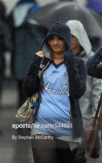 Supporters at the Dublin v Tyrone - GAA Football All-Ireland Senior Championship Quarter-Final