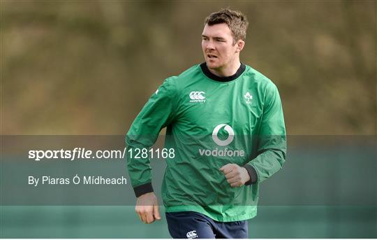 Ireland Rugby Squad Training and Press Conference