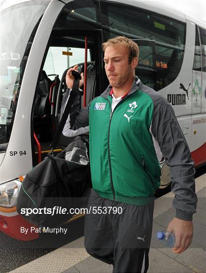 Ireland Rugby Squad Departure to New Zealand for 2011 Rugby World Cup