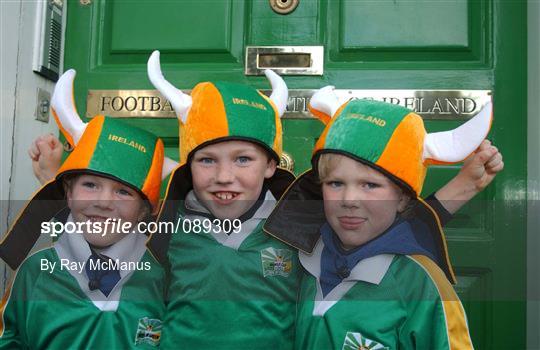 Republic of Ireland Supporters Protest Outside FAI Headquarters