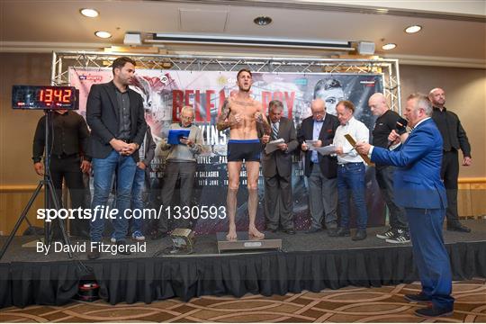 Boxing in Belfast - Weigh ins