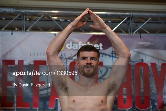 Boxing in Belfast - Weigh ins