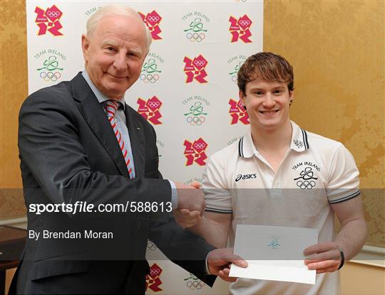 Olympic Gymnast Kieran Behan presented with grant to aid his preparation for London 2012