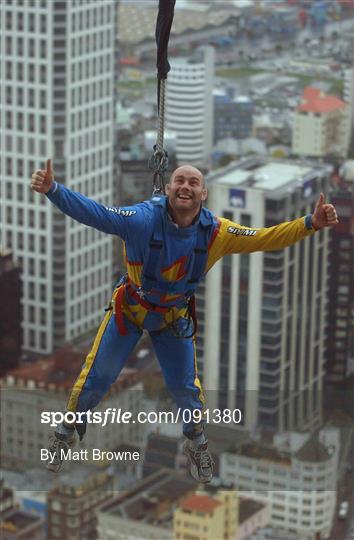 Ireland Rugby Players Sky Jump