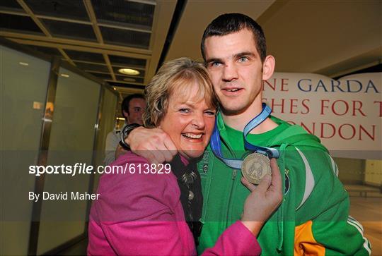 Ireland Boxing Squad arrival from AIBA European Olympic Boxing Qualifying Championships