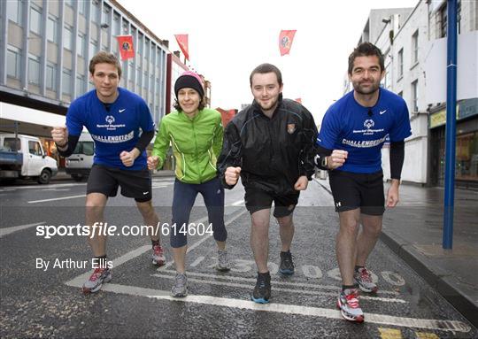 Brian Maher and Mike Sheridan depart Limerick on their Challenge 126 Run