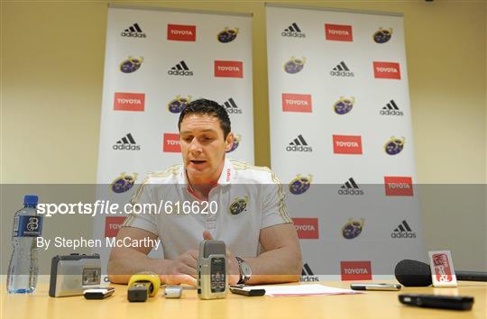 Munster Rugby Squad Press Conference