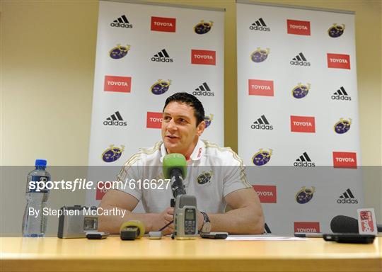 Munster Rugby Squad Press Conference