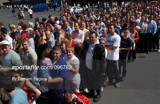 Supporters Queue for Tickets at Croke Park