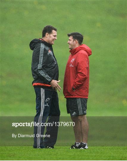 Munster Rugby Squad Training and Press Conference