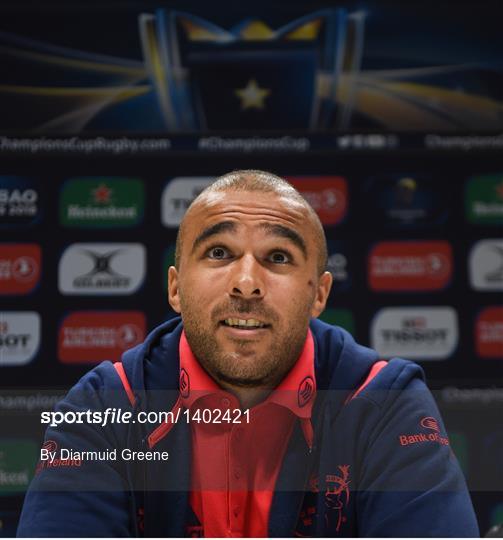 Munster Rugby Squad Training and Press Conference