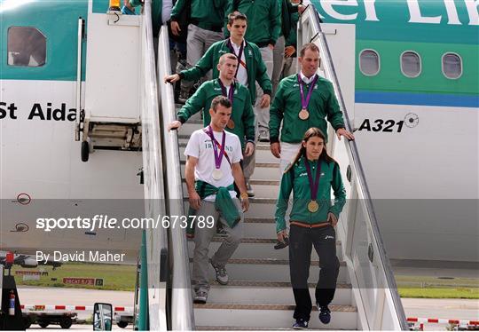Team Ireland Return Home from the London 2012 Olympic Games - Dublin Airport