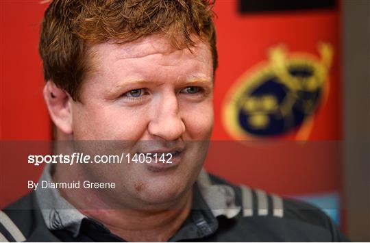 Munster Rugby Squad Training and Press Conference