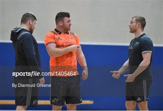 Munster Rugby Squad Training and Press Conference